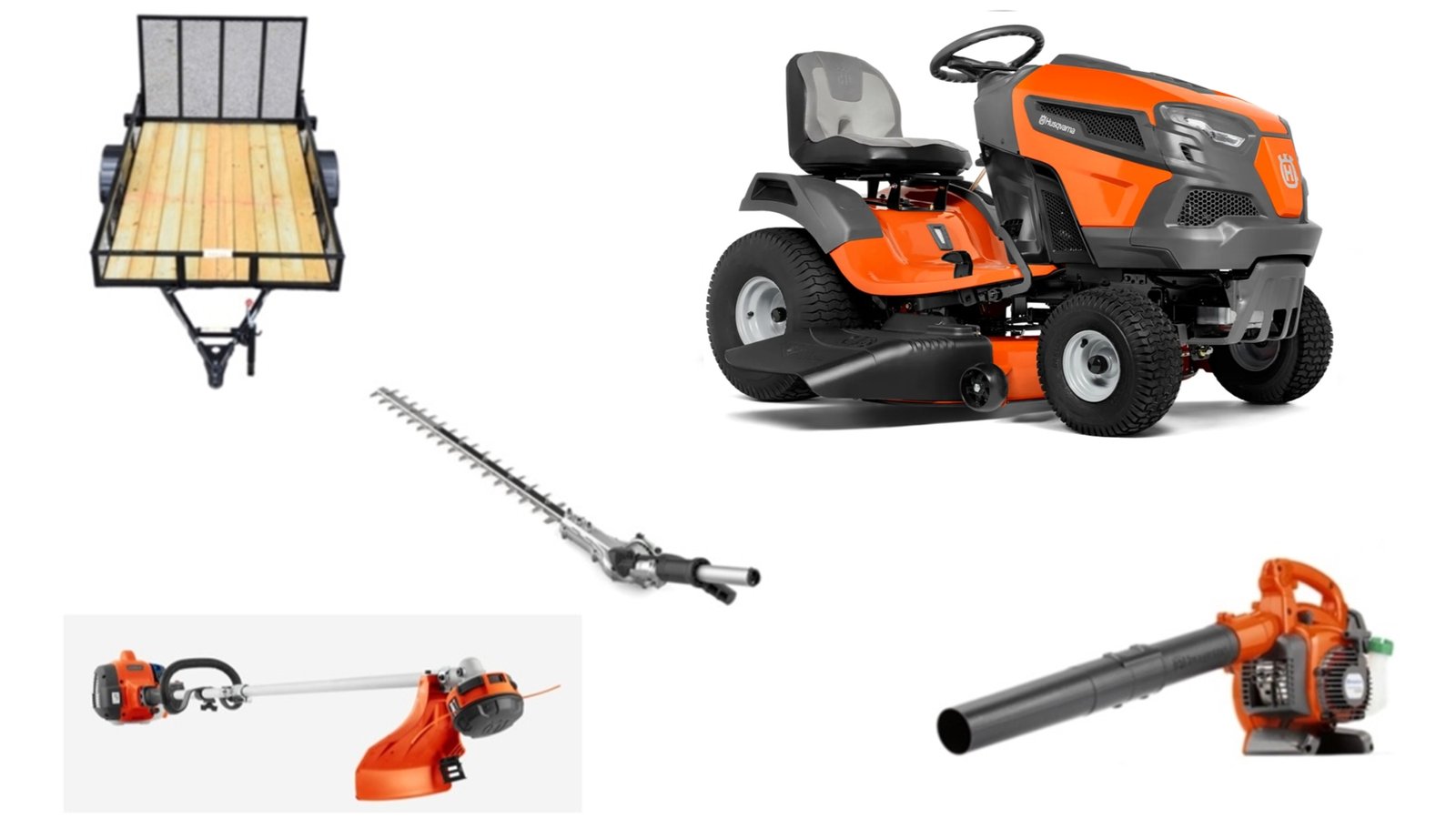 HH104-3.jpg HH104 Husqvarna Mower Bundle - TS146XK Lawn Tractor 125B Blower 330LK Trimmer - Image 1