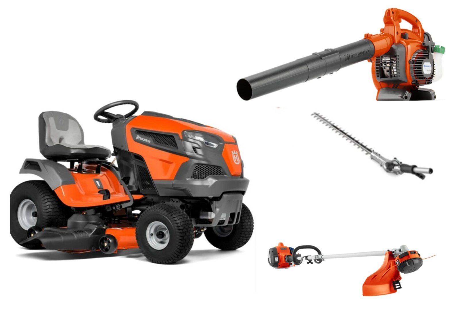 HH113-4-scaled-1.jpg HH113 Husqvarna Mower Bundle - TS148XK Lawn Tractor 125B Blower 330LK Trimmer - Image 1