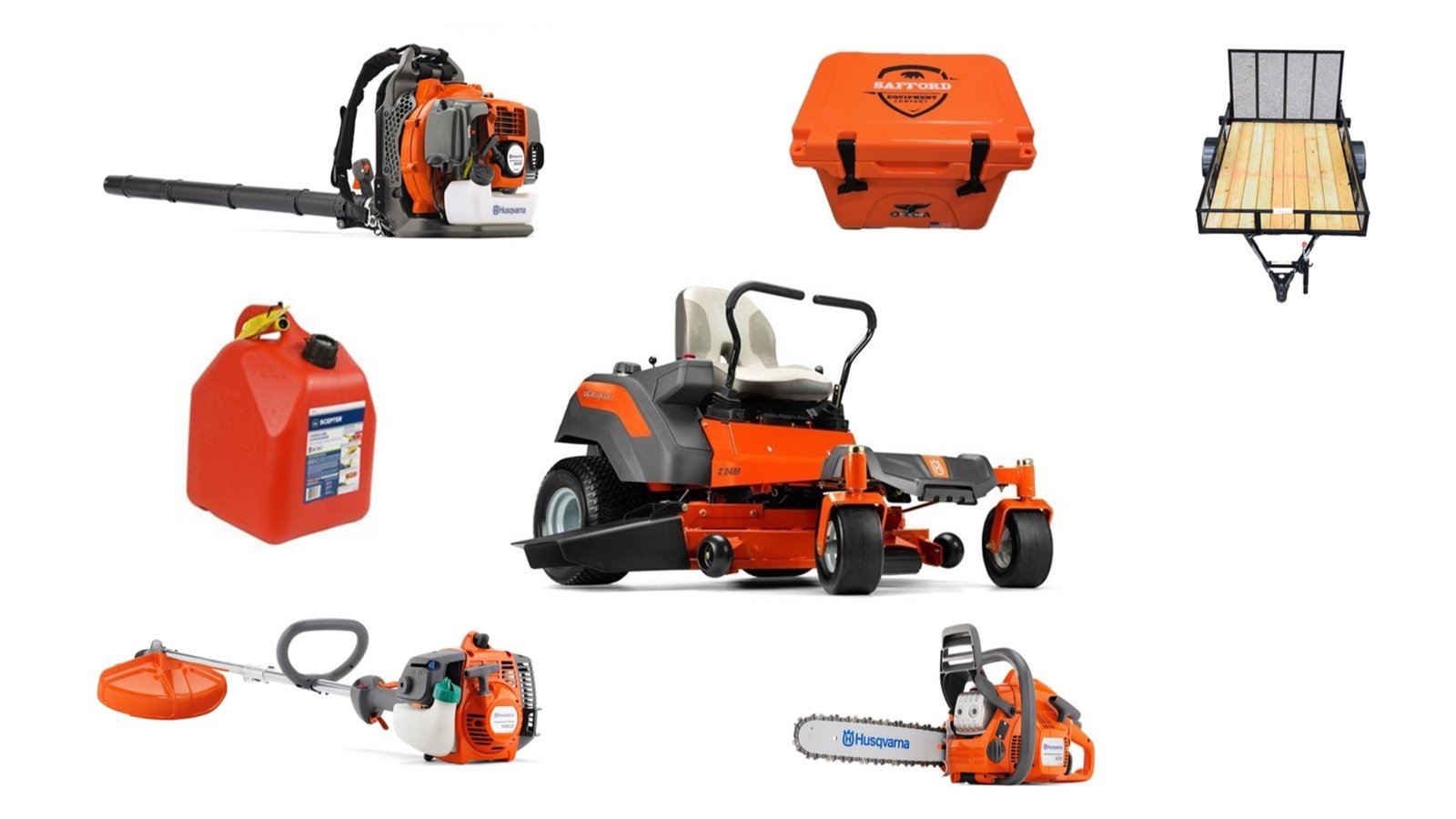 HH4155-1.jpg HH4155 Husqvarna Mower Bundle - Z248F Zero Turn 350BT Blower 120 II Chainsaw - Image 1
