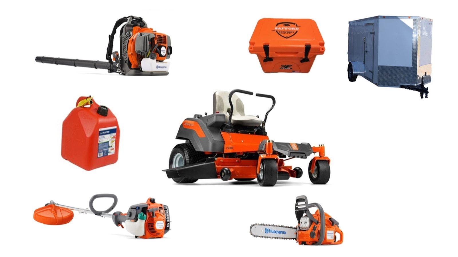 HH4157-1.jpg HH4157 Husqvarna Mower Bundle - Z248F Zero Turn 350BT Blower 120 II Chainsaw - Image 1