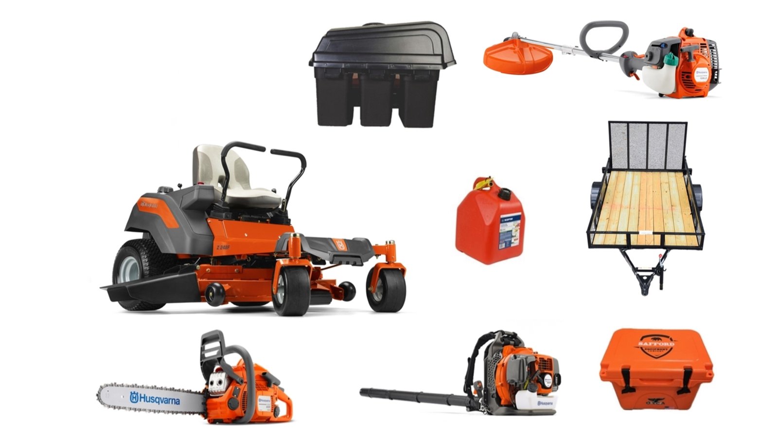 HH4159-1.jpg HH4159 Husqvarna Mower Bundle - Z248F Zero Turn 350BT Blower 120 II Chainsaw - Image 1