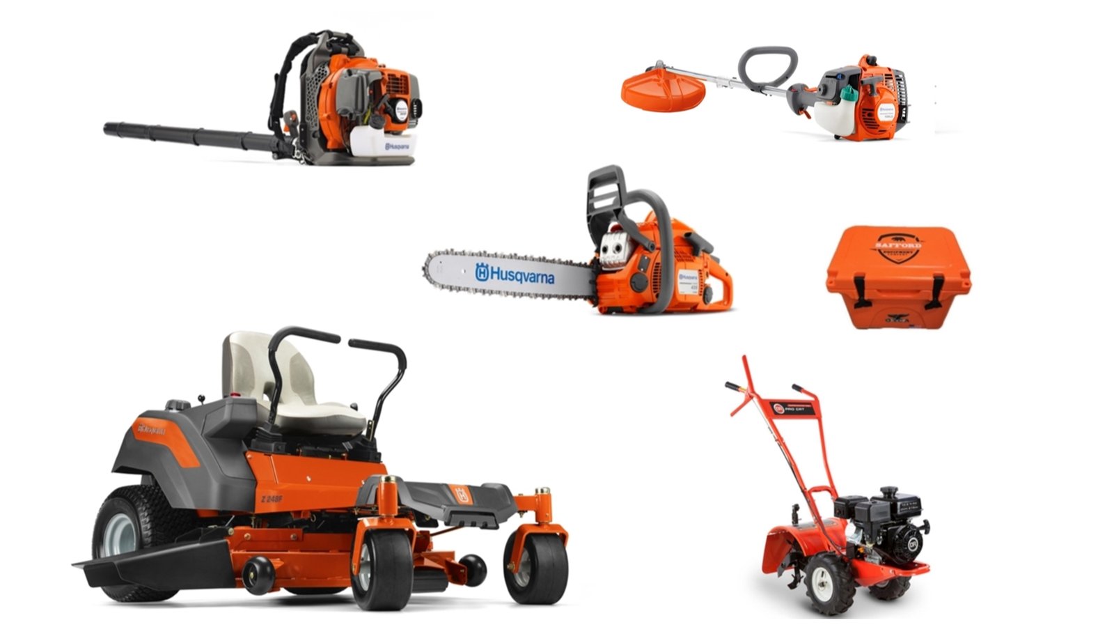 HH4168.jpg HH4168 Husqvarna Mower Bundle - Z248F Zero Turn 350BT Blower TW17116DMN Tiller - Image 1
