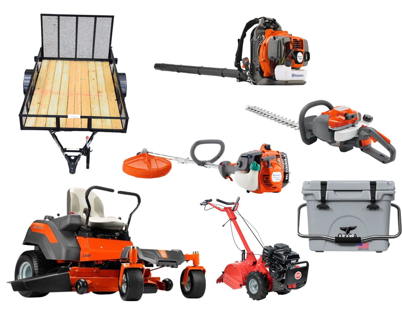 HH4248-scaled-1.jpg HH4248 Husqvarna Mower Bundle - Z248F Zero Turn 350BT Blower TW19018DMN Tiller - Image 1