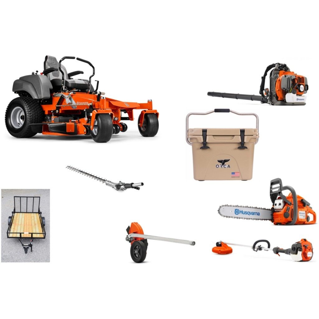 HH448-5.jpg HH448 Husqvarna Mower Bundle - MZ 54 Zero Turn 350BT Blower 330LK Trimmer - Image 1