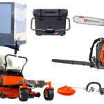 HH455 Husqvarna Mower Bundle - Z248F Zero Turn 350BT Blower 6x12 Enclosed Trailer