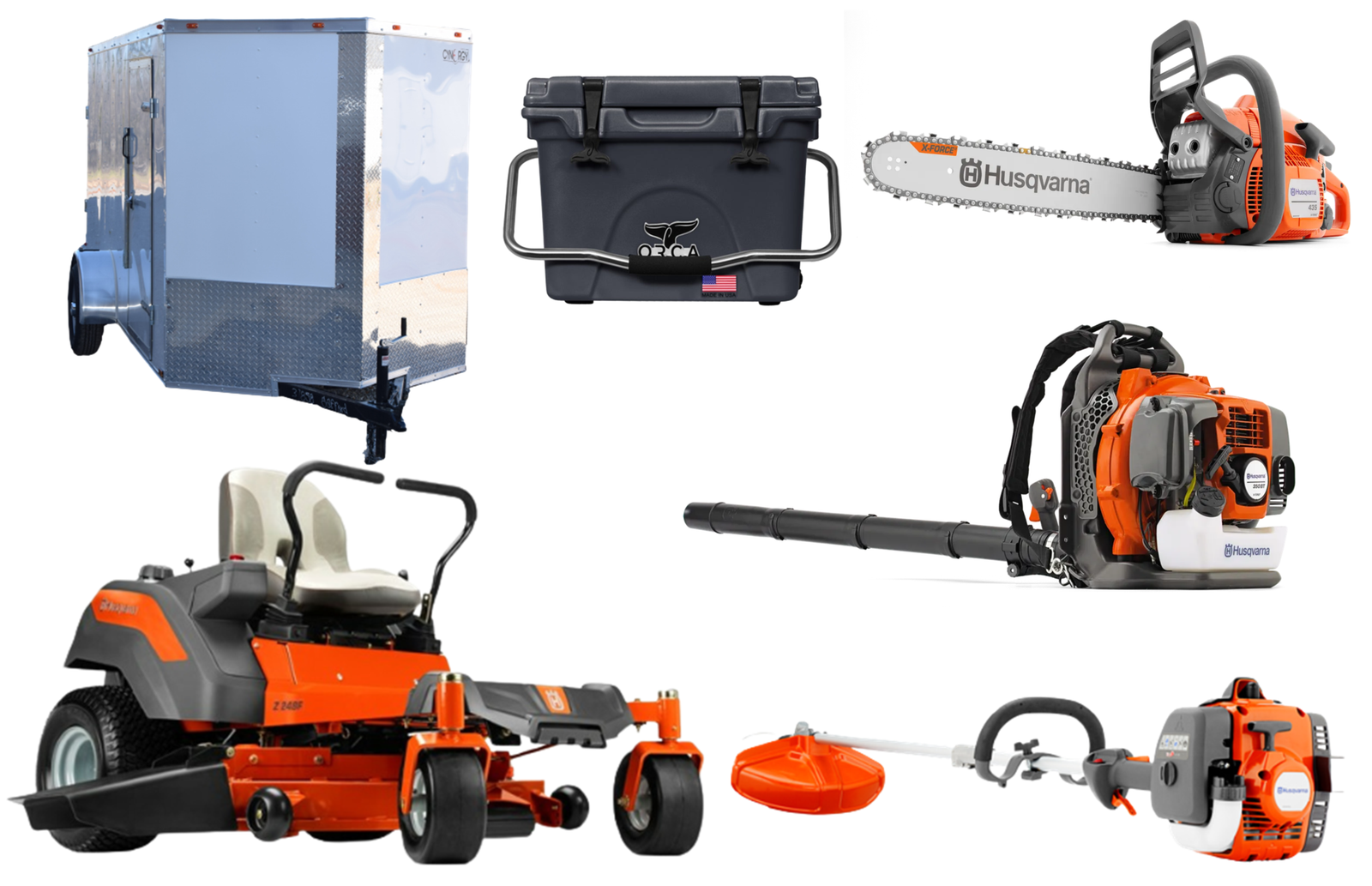 HH455.png HH455 Husqvarna Mower Bundle - Z248F Zero Turn 350BT Blower 6x12 Enclosed Trailer - Image 1