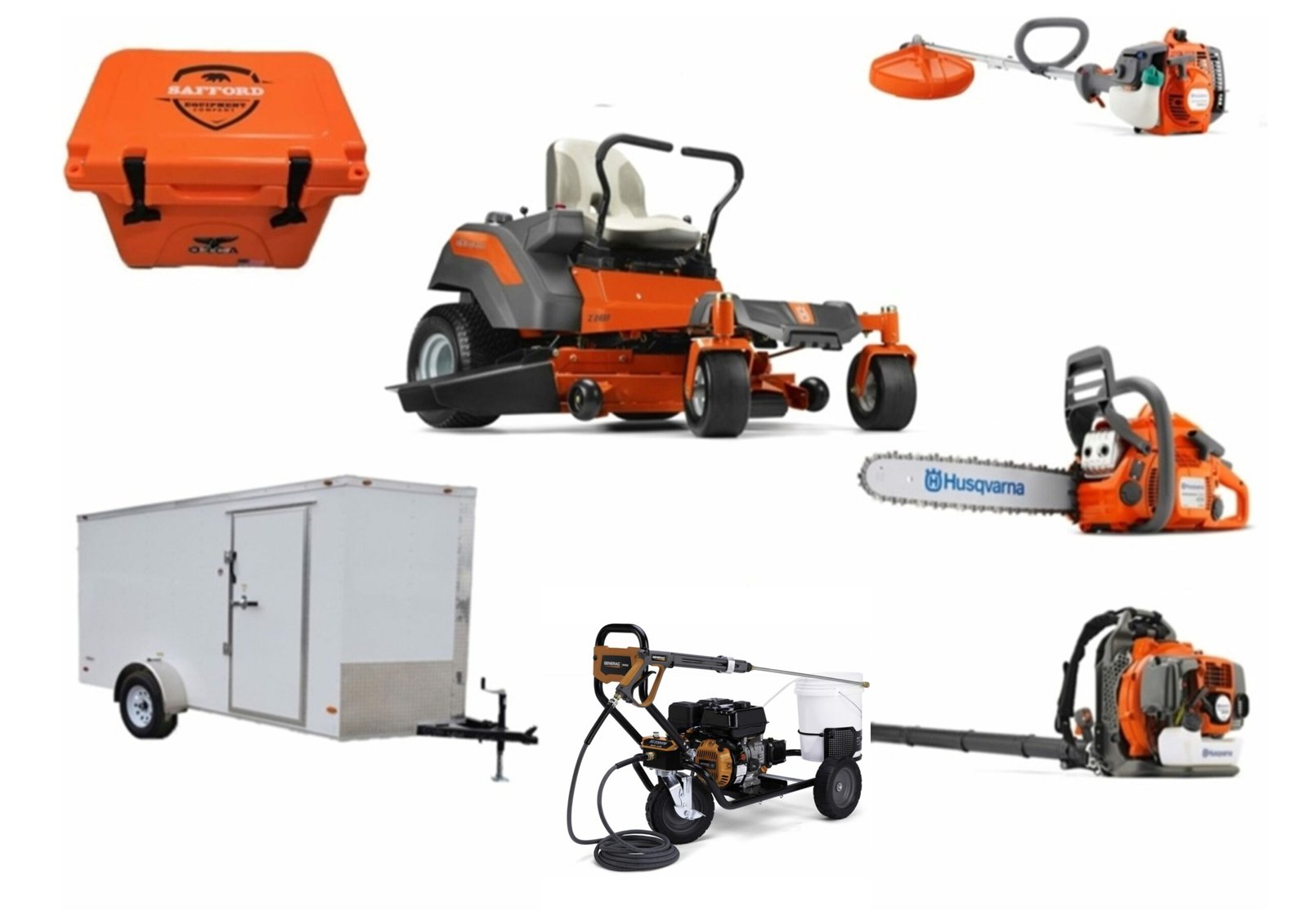 HH456-4-scaled-1.jpg HH456 Husqvarna Mower Bundle - Z248F Zero Turn 350BT Blower 6x12 Enclosed Trailer - Image 1