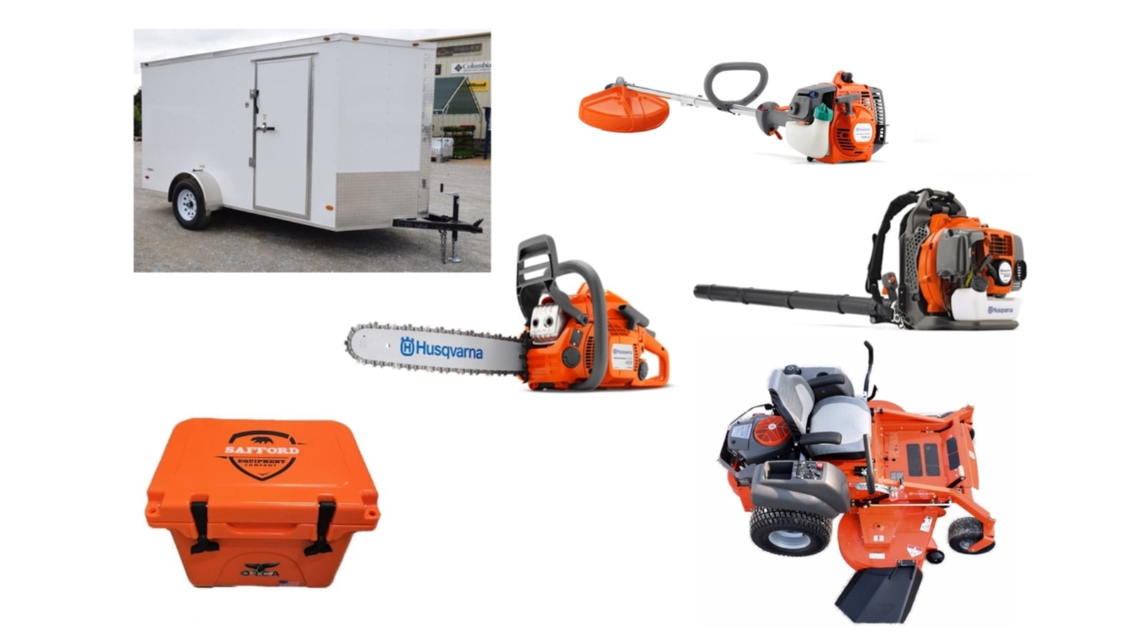 HH468-3.jpg HH468 Husqvarna Mower Bundle - MZ 61 Zero Turn 350BT Blower 7x12 Enclosed Trailer - Image 1