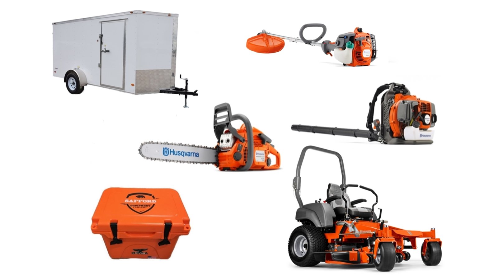 HH469-3.jpg HH469 Husqvarna Mower Bundle - MZ 61 Zero Turn 350BT Blower 7x12 Enclosed Trailer (Scratch & Dent) - Image 1