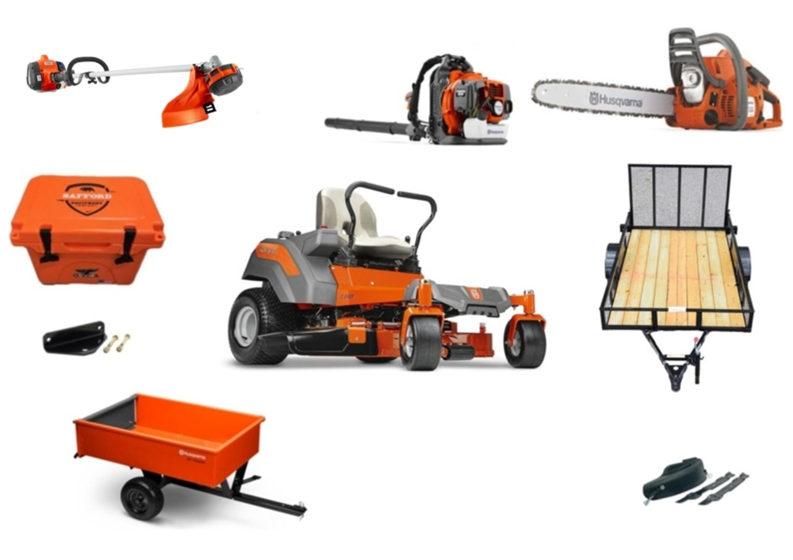 HH478-4-scaled-1.jpg HH478 Husqvarna Mower Bundle - Z242F Zero Turn 150BT Blower 122L Trimmer - Image 1