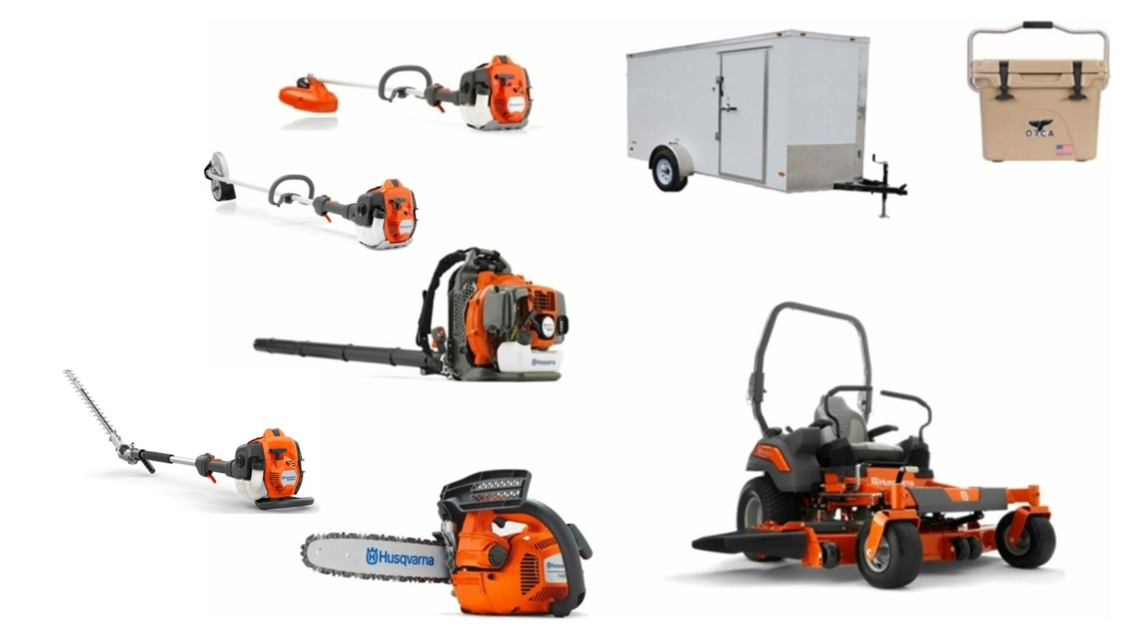 HH517-3.jpg HH517 Husqvarna Mower Bundle - Z454 Zero Turn 350BT Blower 6x12 Enclosed Trailer - Image 1