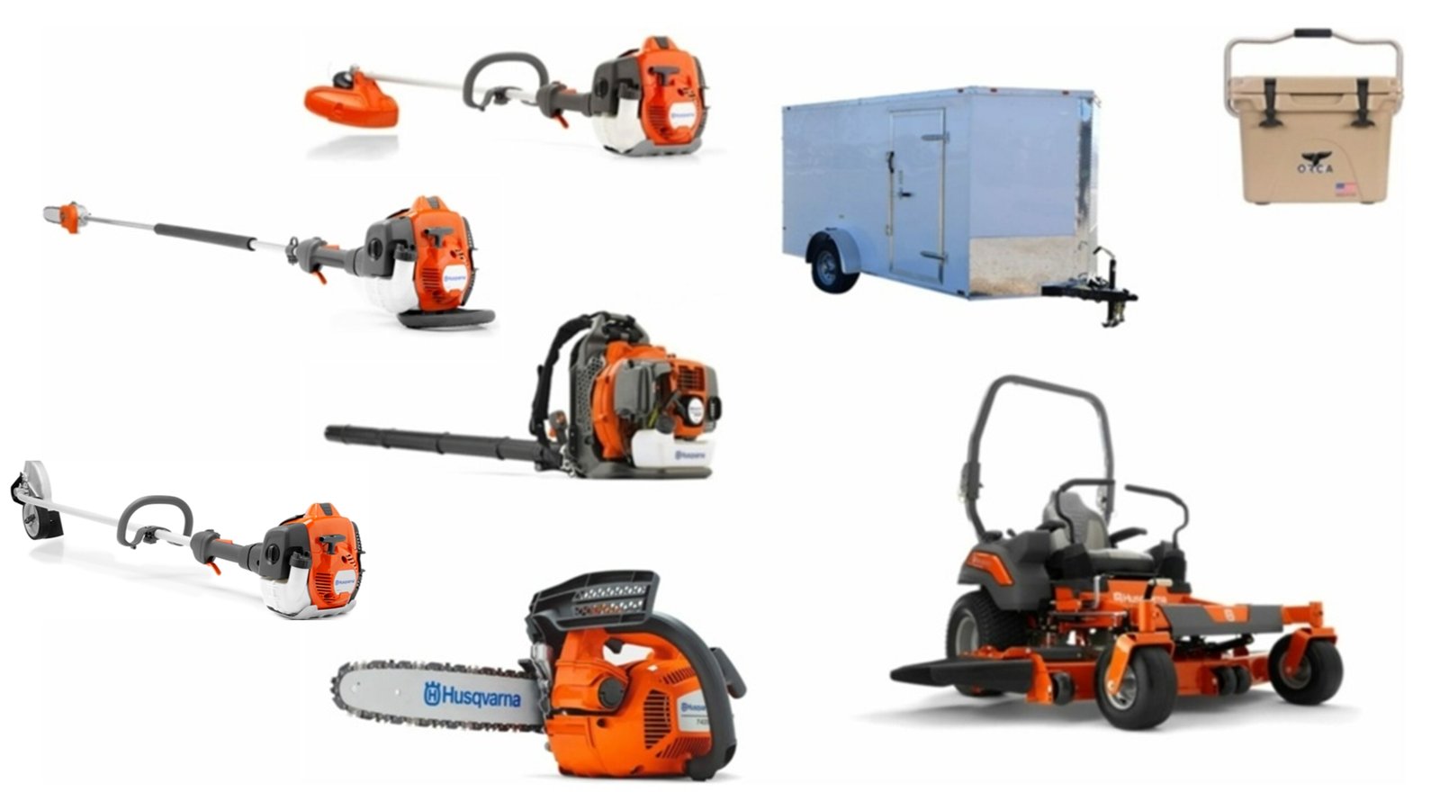 HH519-6.jpg HH519 Husqvarna Mower Bundle - Z460 Zero Turn 560BTS Blower 7x12 Enclosed Trailer (Scratch & Dent) - Image 1