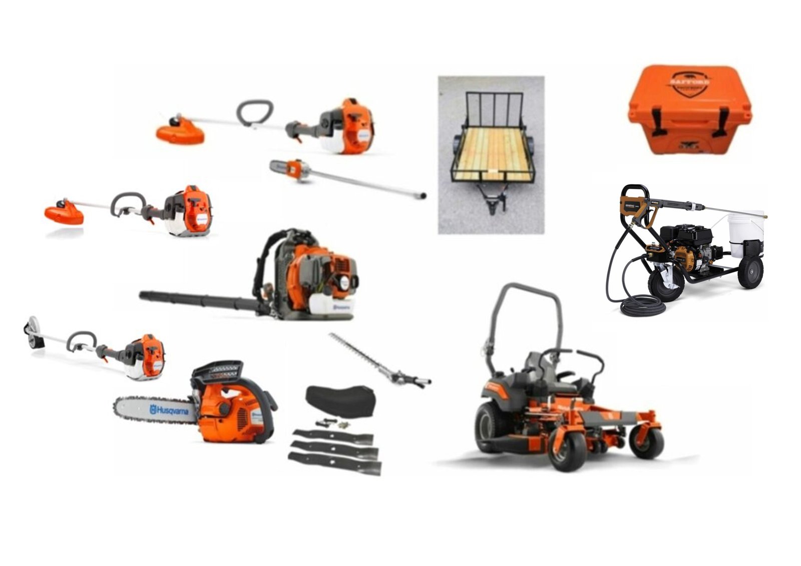 HH529-9-scaled-1.jpg HH529 Husqvarna Mower Bundle -Z454 Zero Turn 350BT Blower 525LK Trimmer - Image 1