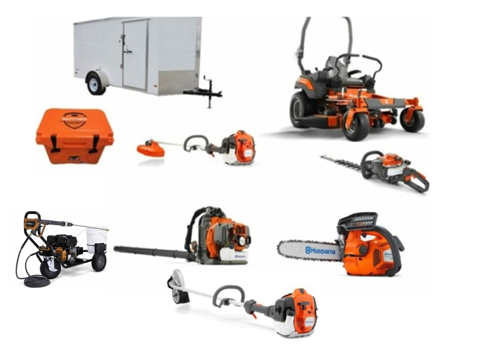 HH541-10-scaled-1.jpg HH541 Husqvarna Mower Bundle - Z460 Zero Turn 350BT Blower 7x12 Enclosed Trailer (Scratch & Dent) - Image 1