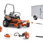 HH616 Husqvarna Mower Bundle - Z448 Zero Turn 350BT Blower 6x12 Enclosed Trailer (Scratch & Dent)