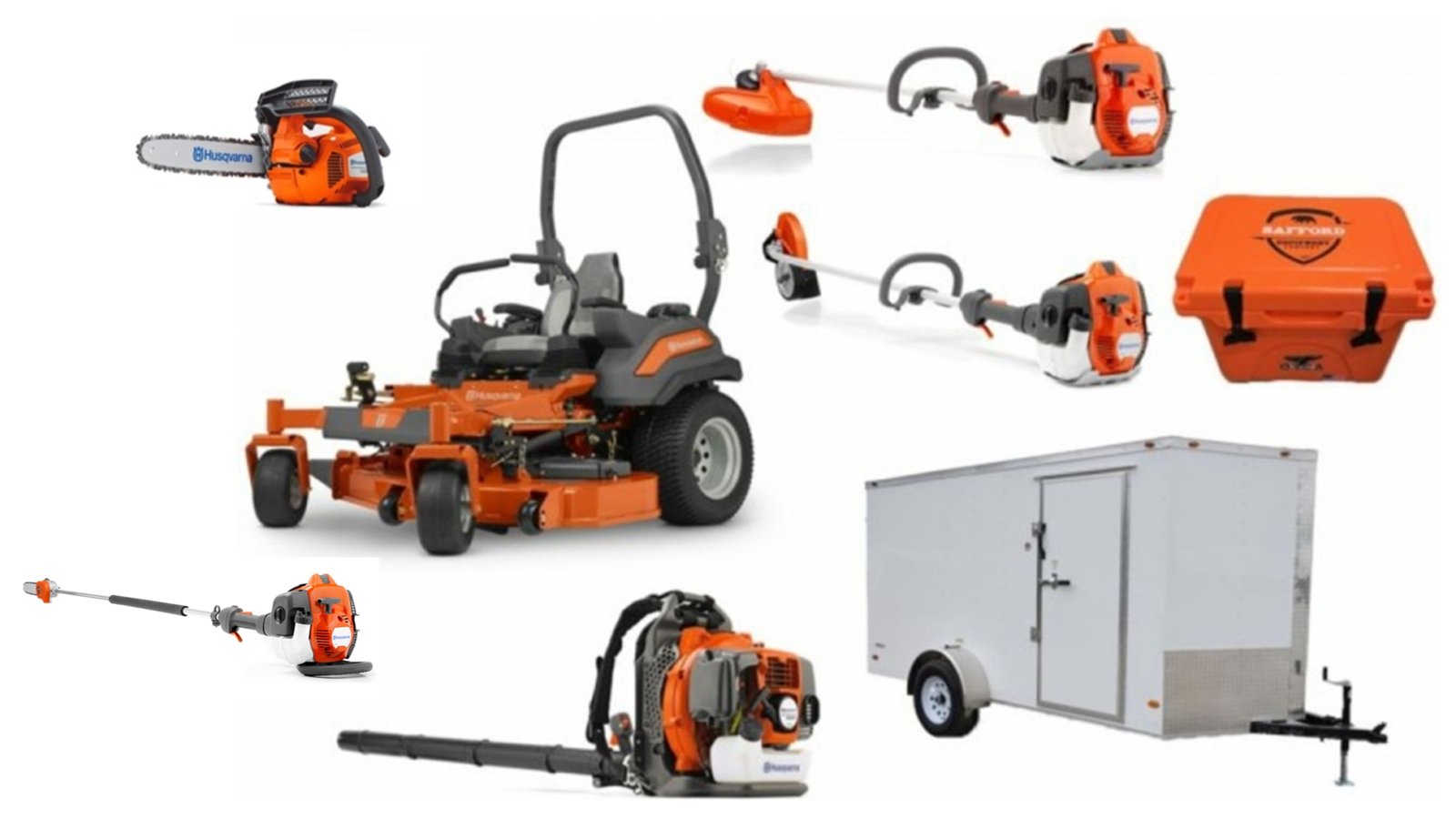HH622-2.jpg HH622 Husqvarna Mower Bundle - Z560L Zero Turn 350BT Blower 7x12 Enclosed Trailer (Scratch & Dent) - Image 1