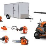 HH711 Husqvarna Mower Bundle - V548 Stand On 350BT Blower 6x12 Enclosed Trailer