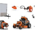 HH712 Husqvarna Mower Bundle - V554 Stand On 350BT Blower 6x12 Enclosed Trailer