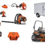HH715 Husqvarna Mower Bundle - Z554X Zero Turn 350BT Blower 6x12 Enclosed Trailer (Scratch & Dent)