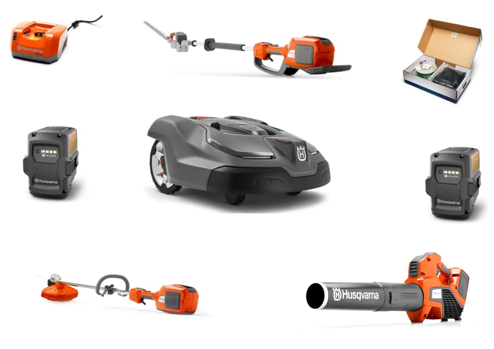 HH821-scaled-1.jpg HH821 Husqvarna Mower Bundle - 450XH Automower 520iLX Trimmer 525iB Blower - Image 1