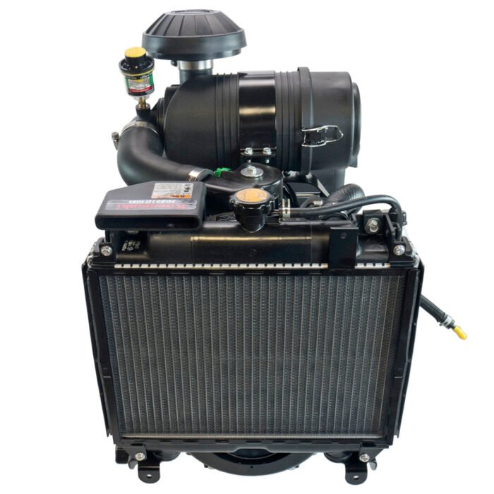 Kawasaki FD851D-S00S 824cc 1-1/8″ x 3-15/16″ 31hp Liquid Cooled Direct Fuel Injected Engine w/ Muffler, Radiator & Canister Filter